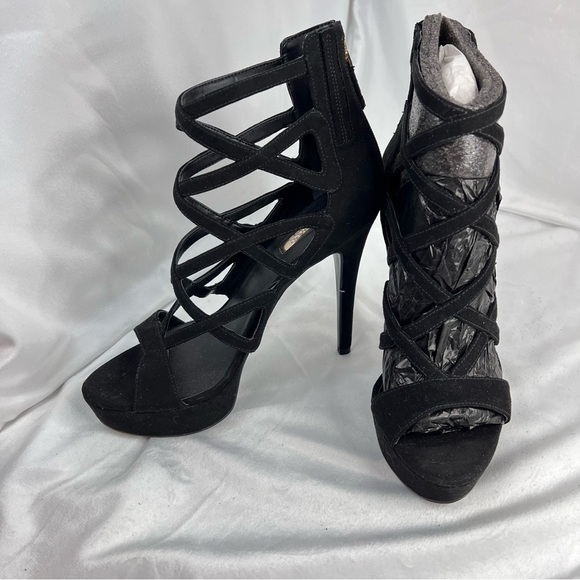 GUESS Kadani Women's Size 7M Black Platform High Heel Sandals - Picture 6 of 9